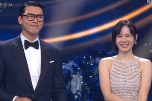 '사불' 이후 처음…현빈♥손예진, 인기상 동반 수상 '비주얼 투샷' [청룡영화상]