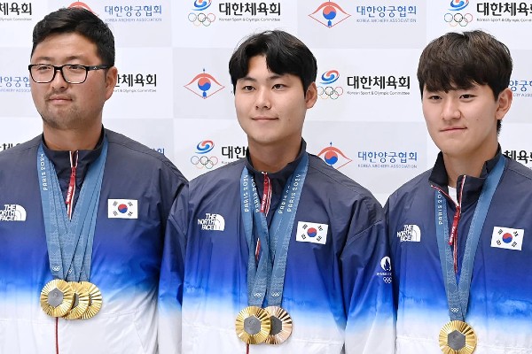 단체전 압승! 한국 양궁, 월드컵 남자단체 金메달 해냈다…튀르키예 6-0 대파