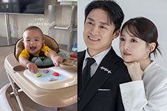 오상진♥김소영, 5개월 차 아들 외모로 화제…"완성형 비주얼"