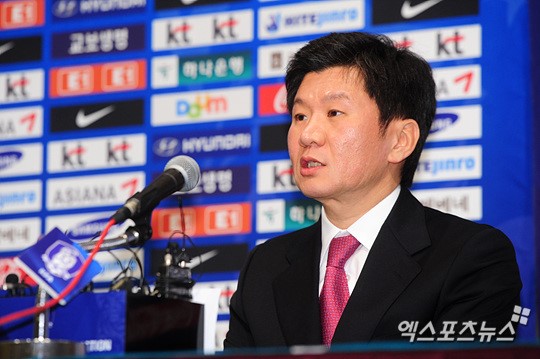 대한축구협회가 2019년 여자월드컵 유치 의향서를 FIFA에 제출했다. 사진은 대한축구협회 정몽규 회장 ⓒ 엑스포츠뉴스DB