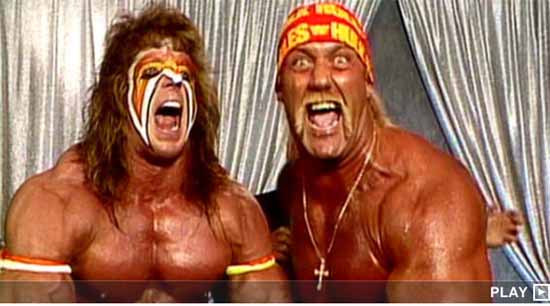 사망한 얼티밋 워리어와 그를 애도한 헐크 호건은 1980년대 레슬링계 최고 라이벌로 인기를 모았다. ⓒ 마르카 홈페이지