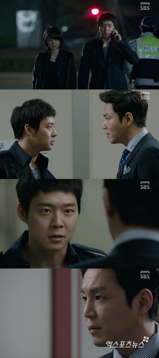 '쓰리데이즈' 박유천이 최원영을 때렸다 ⓒ SBS '쓰리데이즈' 방송화면