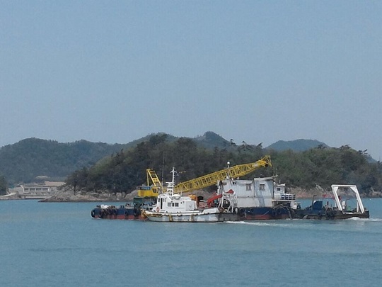 다이빙 벨 설치 난항 ⓒ 'GO발뉴스' 이상호 기자 트위터