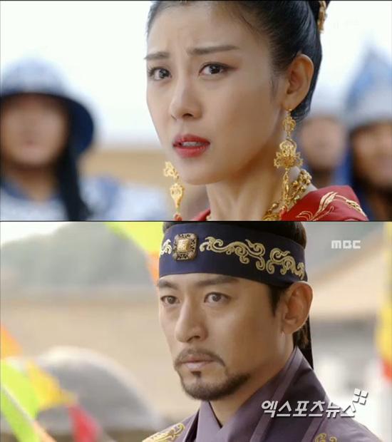 '기황후' 하지원이 대례식 도중 주진모를 보고 눈물 흘렸다. ⓒ MBC 방송화면