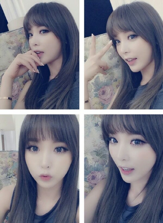 홍진영이 셀카를 통해 귀엽고 여성스러운 이미지를 보여주고 있다 ⓒ 홍진영 트위터