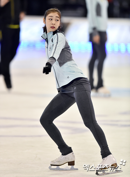 김연아가 올댓스케이트 2014 아이스쇼 공개 리허설을 하고 있다 ⓒ 엑스포츠뉴스 권혁재 기자