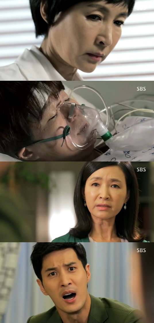 '엔젤아이즈' 정애리가 김지석에게 구혜선과의 이별을 강요했다. ⓒ SBS 방송화면