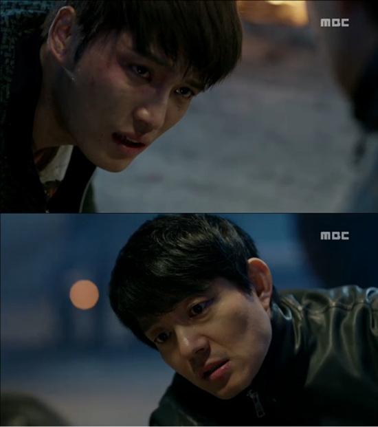 '트라이앵글' 김재중이 이범수의 도움으로 목숨을 부지했다. ⓒ MBC 방송화면