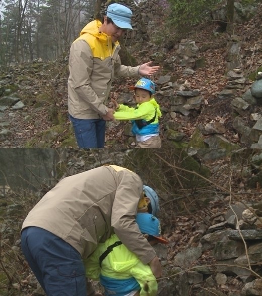 '아빠 어디가' 정웅인이 호된 신고식을 치렀다. ⓒ MBC 제공