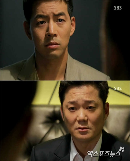 '엔젤아이즈'의 임승대가 이상윤에게 정진영의 비밀을 폭로했다. ⓒ SBS 방송화면