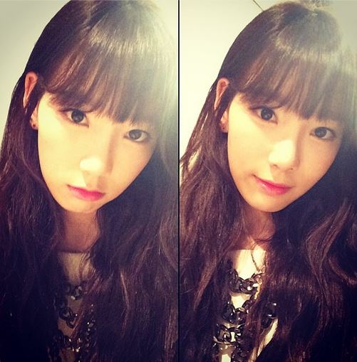 태연이 깜찍한 셀카를 공개했다. ⓒ 태연 인스타그램