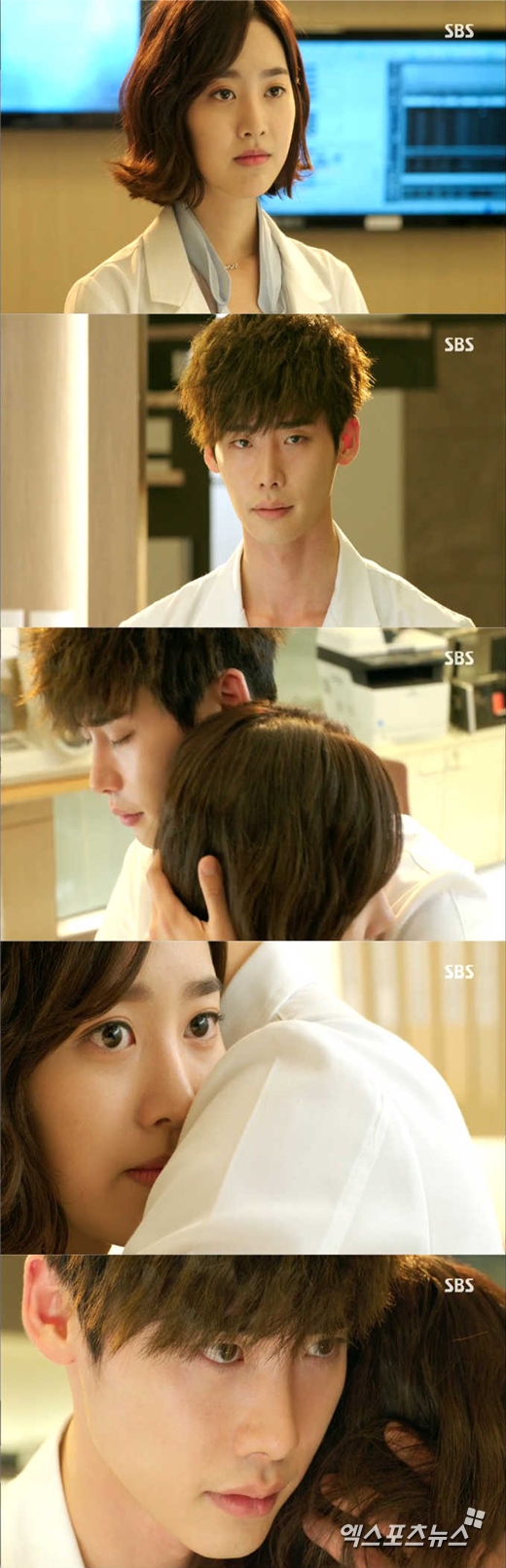 '닥터 이방인'의 이종석이 진세연과 진한 포옹을 나눴다. ⓒ SBS 방송화면