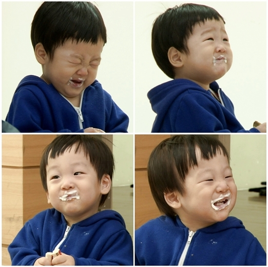 '슈퍼맨이 돌아왔다'의 이휘재 쌍둥이 서언-서준이 요거트 먹방을 예고했다. ⓒ KBS