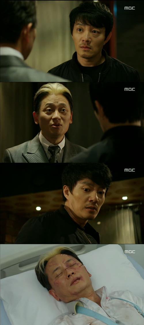 '트라이앵글' 이범수가 김병옥을 만신창이로 만들었다. ⓒ MBC 방송화면