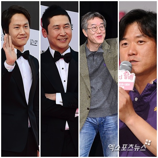 정우, 신동엽, 안판석 감독, 나영석 PD ⓒ 엑스포츠뉴스 DB