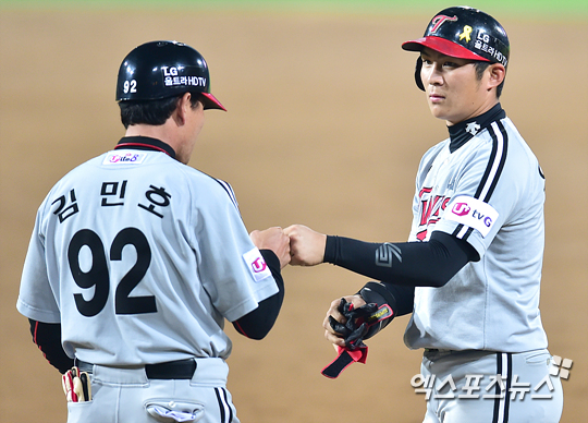 LG 오지환이 31일 넥센전에서 김영민을 상대로 선제 2점 홈런을 날렸다(사진은 30일) ⓒ 엑스포츠뉴스 DB