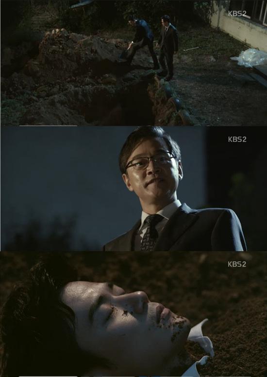 '골든크로스' 정보석이 김강우를 처단하고 미소 지었다 ⓒ KBS 방송화면