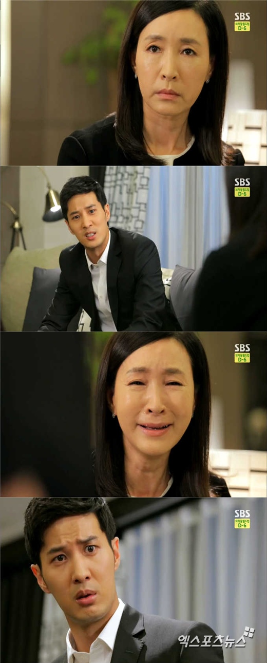 '엔젤아이즈'의 김지석이 정애리에게 자수를 선언했다. ⓒ SBS 방송화면