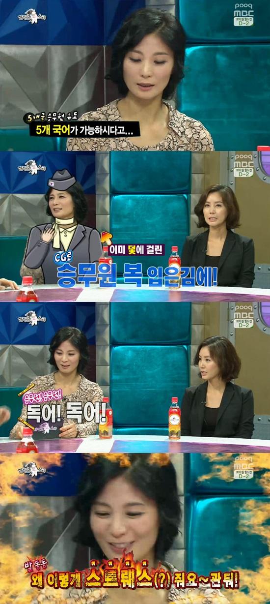 '라디오스타' 강수진이 불어 자기 소개를 선보였다. ⓒ MBC 방송화면 캡처