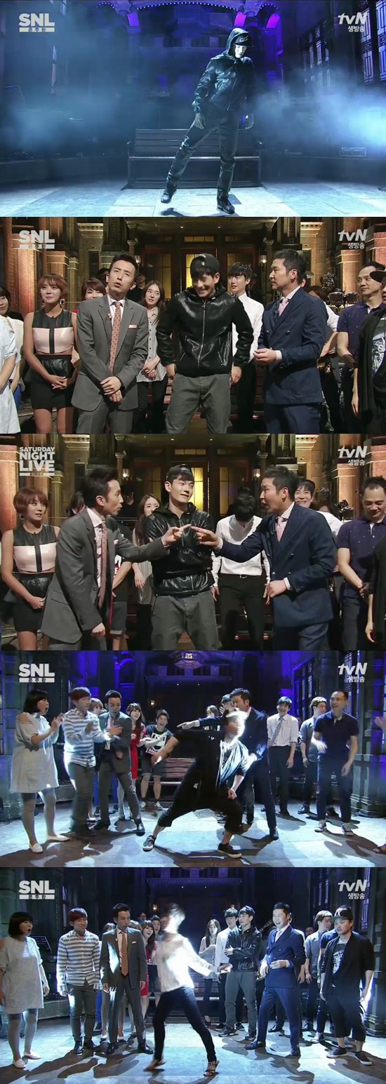 'SNL 코리아' 온주완이 오프닝에서 퍼포먼스를 선보였다 ⓒ tvN 방송화면