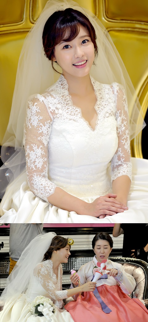 오지은이 '소원을 말해봐'에서 웨딩드레스 자태를 뽐내고 있다 ⓒ MBC