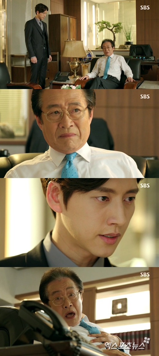 '닥터 이방인'의 박해진이 전국환에게 정체를 밝혔다. ⓒ SBS 방송화면