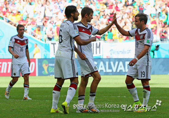독일은 5일(이하 한국시간) 브라질 리우데자네이루에 위치한 마라카낭 경기장에서 열린 프랑스와의 2014 브라질월드컵 8강전에서 1-0으로 승리했다. ⓒ Gettyimages/멀티비츠