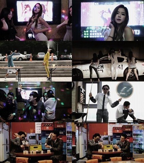 '행오버' MV에 출연한 정하은이 요구르트 버전 패러디 영상에도 등장했다. ⓒ행오버 뮤직비디오 캡쳐