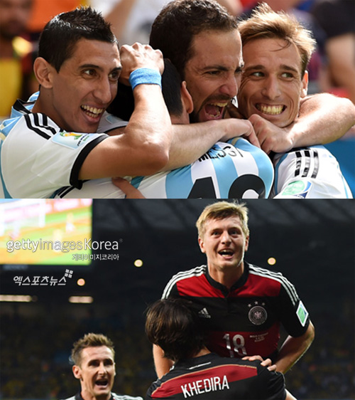 오는 14일 열리는 2014 브라질월드컵 결승전은 남미 아르헨티나와 유럽 독일의 자존심 싸움으로 펼쳐지게 됐다. ⓒ Gettyimages/멀티비츠