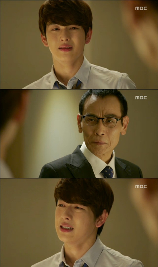 '트라이앵글' 임시완이 이범수, 김재중과의 친형제 관계에 충격 받았다. ⓒ MBC 방송화면