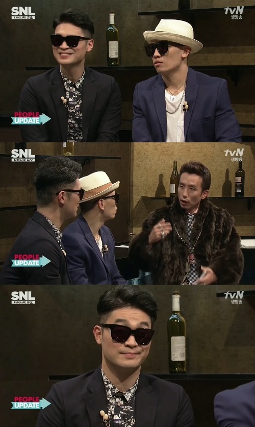 'SNL 코리아' 다이나믹듀오 최자와 개코가 호스트로 출연했다. ⓒ tvN 방송화면