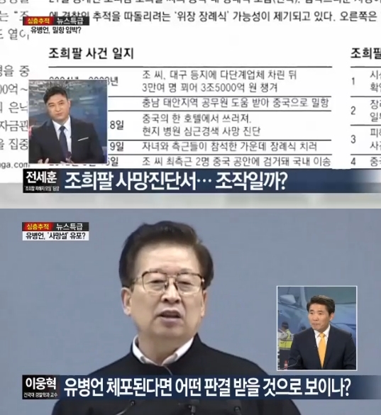 과거 조희팔 사건과 이번 유병언 사건이 유사하다. ⓒ 채널A 방송화면