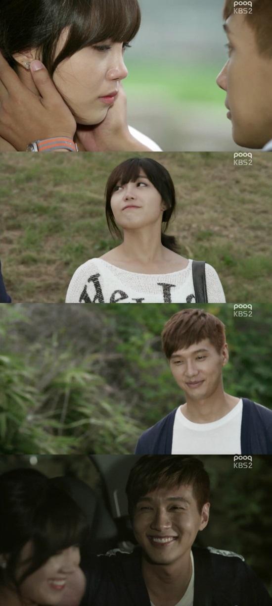 정은지와 지현우가 키스 했다.  ⓒ KBS '트로트의 연인' 방송화면