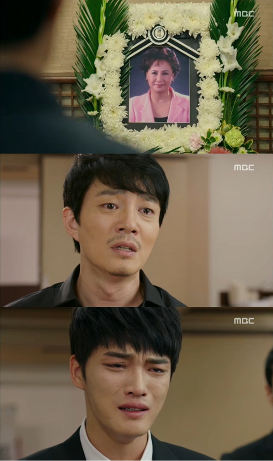 '트라이앵글' 이범수와 김재중이 친어머니 장례를 치렀다. ⓒ MBC 방송화면