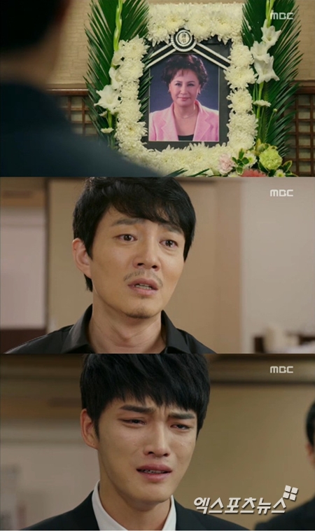 '트라이앵글' 이범수와 김재중이 친어머니 장례를 치렀다. ⓒ MBC 방송화면