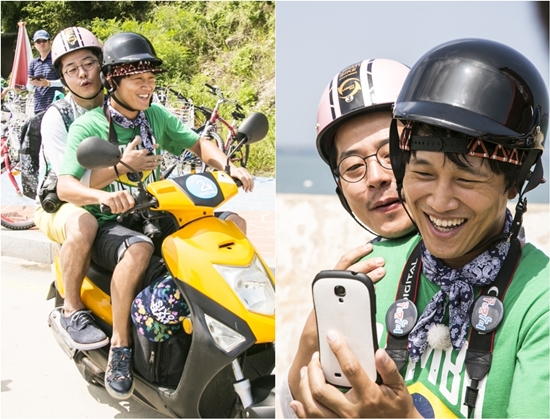 김준호-차태현의 다정한 모습이 포착됐다. ⓒ KBS 2TV '1박 2일'