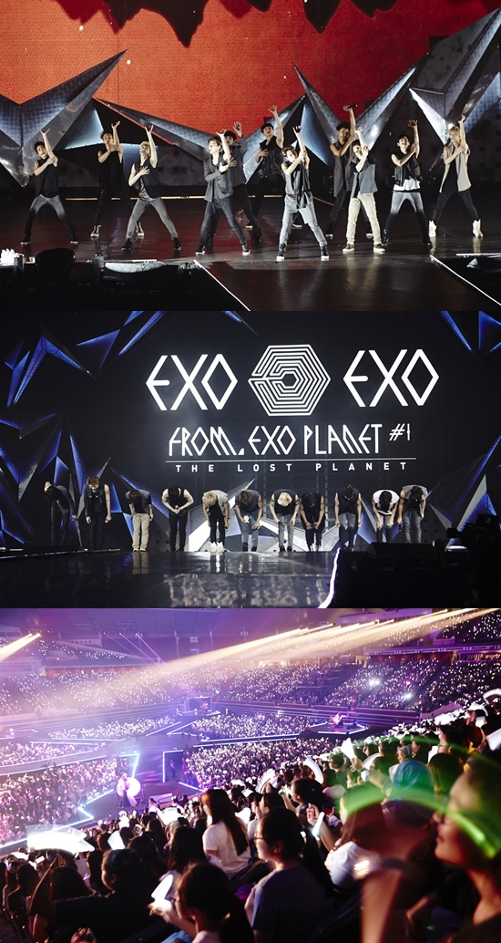그룹 엑소(EXO)가 싱가포르 콘서트를 성황리에 마쳤다. ⓒSM