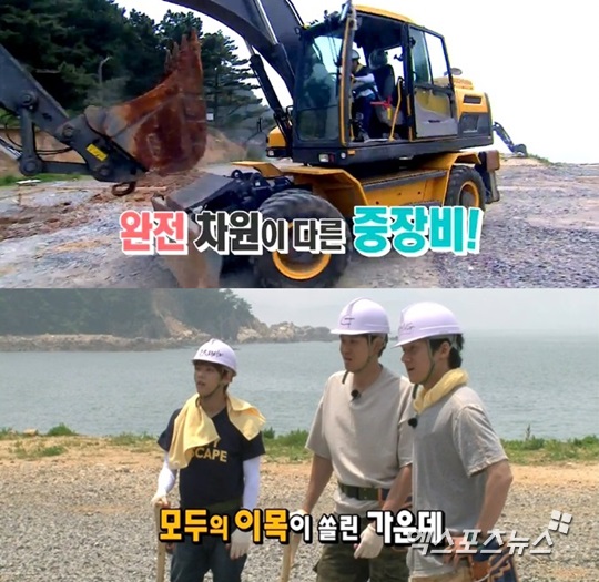 '즐거운가' 김병만이 굴삭기 운전으로 달인의 면모를 과시했다 ⓒ SBS 방송화면