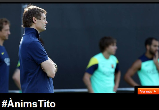 스페인 프리메라리가 FC바르셀로나가 지난 4월 세상을 떠난 티토 빌라노바 감독을 애도하기 위해 구단 훈련장 명칭을 변경할 뜻을 내비쳤다. ⓒ 바르셀로나 홈페이지 캡쳐