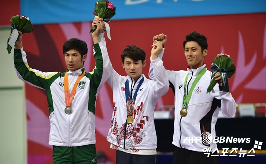 우슈 이하성이 한국에 대회 첫 금메달을 안겼다 ⓒ AFPBBNews=News1