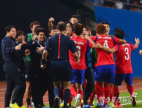 한국 아시안게임 축구대표팀 ⓒ 인천 김한준 기자