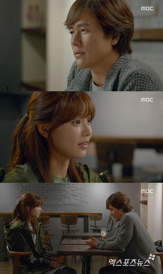 '내 생애 봄날'의 감우성이 수영에게 현승민을 입양했다고 고백했다. ⓒ MBC 방송화면