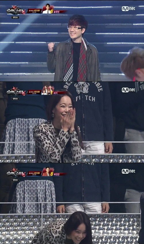 서태지 등장, 백지영 폴더인사 ⓒ Mnet '슈퍼스타K6' 백지영 폴더인사 방송화면