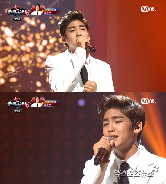 '슈퍼스타K6' 송유빈이 잔잔한 무대를 선보였다. ⓒ Mnet 방송화면