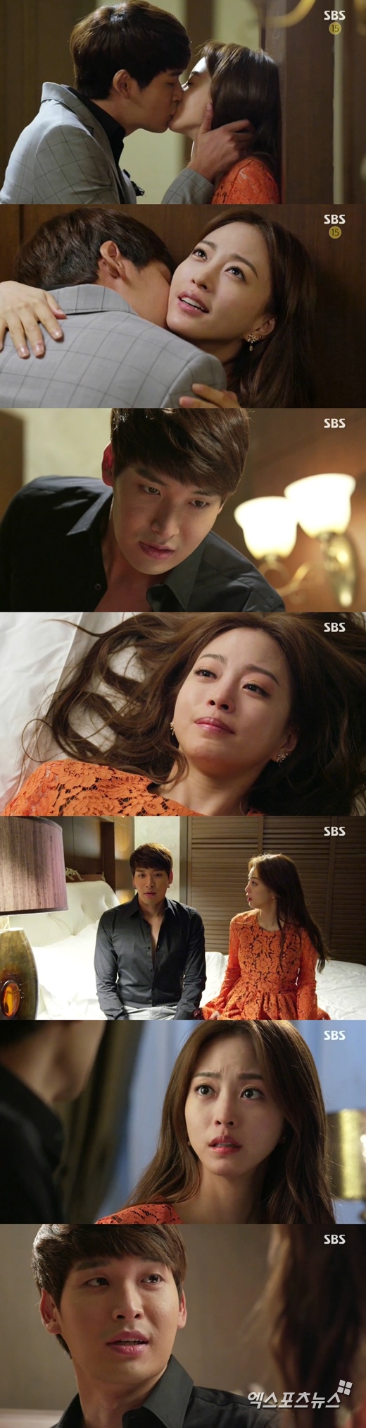 '미녀의 탄생'의 한예슬과 정겨운이 키스를 나눴다. ⓒ SBS 방송화면