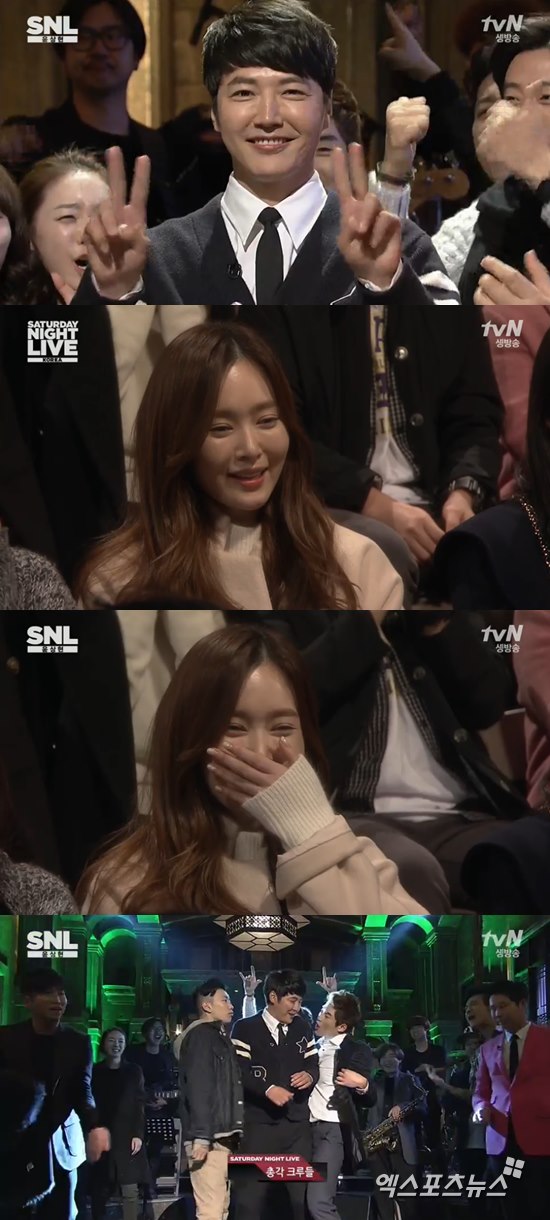 'SNL 코리아' 윤상현이 예비신부 메이비와 출연했다. ⓒ tvN 방송화면