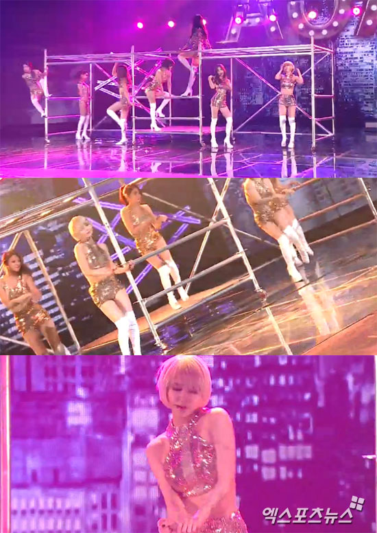 '가요대축제' 에이오에이가 봉춤을 선보였다. ⓒ KBS 방송화면 캡처
