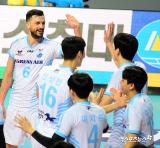 대한항공 '원정에서 기분 좋은 승리'[포토]