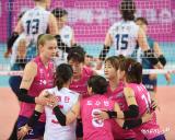 흥국생명 '홈에서 질 수 없지'[포토]