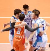 삼성화재 '분위기 가져가자'[포토]